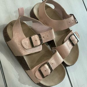 Rose Gold Velcro Sandals